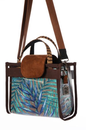 M+Bag Saks Yeşil Yapraklar