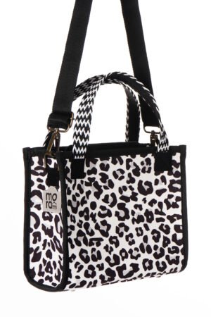 M+Bag Siyah Beyaz Leopar