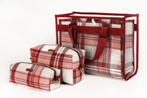 Bordo Ekose Taşıma Çantası