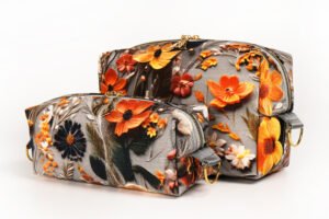 Kişiye Özel Organizer Takım Üç Boyutlu Turuncu Çiçekler