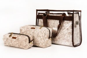 Kahverengi Mermer Desen Taşıma Çantası