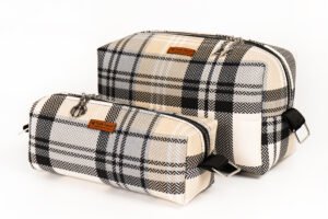 Kişiye Özel Organizer Takım Siyah Gri Ekose