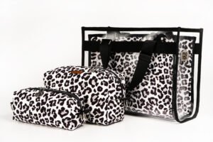 Siyah Beyaz Leopar Taşıma Çantası
