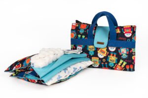 Bebek Battaniye Çantası Seti Erkek Bebek