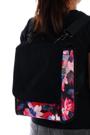 Elf Bag Sırt Kol Çantası Yağlı Boya Çiçekler