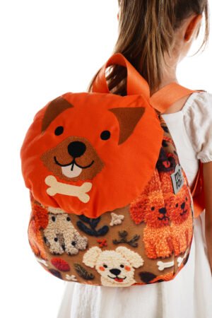 Çocuk Sırt Çantası Turuncu Köpekler