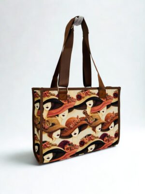 Şapkalı Kadınlar Taşıma Çantası