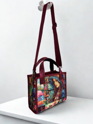 M+Bag Goblen Nakış Bordo